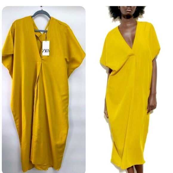 Anthropologie Dresses & Skirts - Zara linen blend kaftan tunic dress